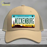 Wickenburg Arizona Novelty License Plate Hat Mesh / Khaki