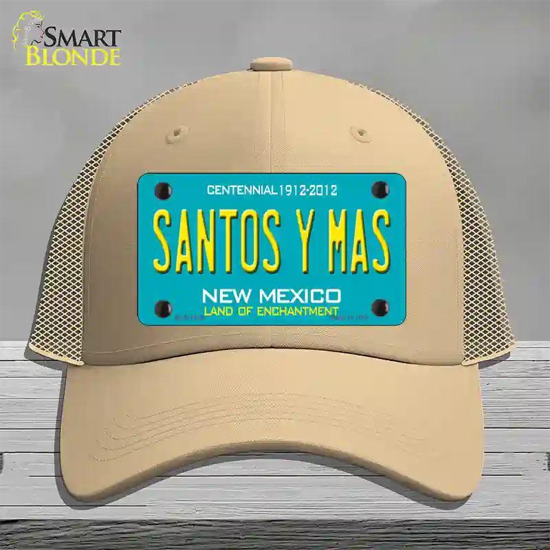 New Mexico Santos Y Mas Novelty License Plate Hat Mesh / Khaki