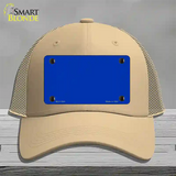 Royal Blue Solid Novelty License Plate Hat Mesh / Khaki