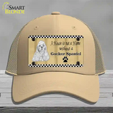 Pencil Sketch Cocker Spaniel Novelty License Plate Hat Mesh / Khaki