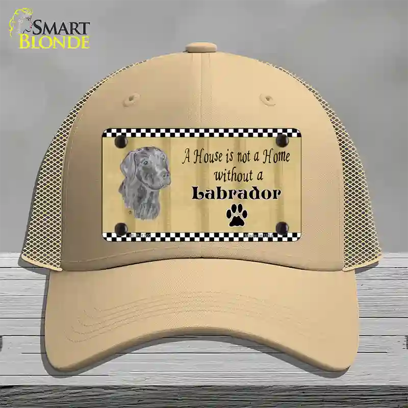 Pencil Sketch Labrador Novelty License Plate Hat Mesh / Khaki