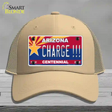 Arizona Centennial Charge Novelty License Plate Hat Mesh / Khaki