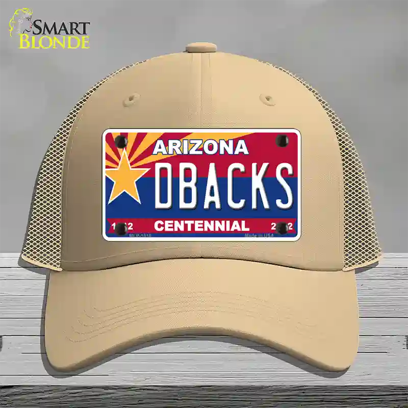 Arizona Centennial Dbacks Novelty License Plate Hat Mesh / Khaki