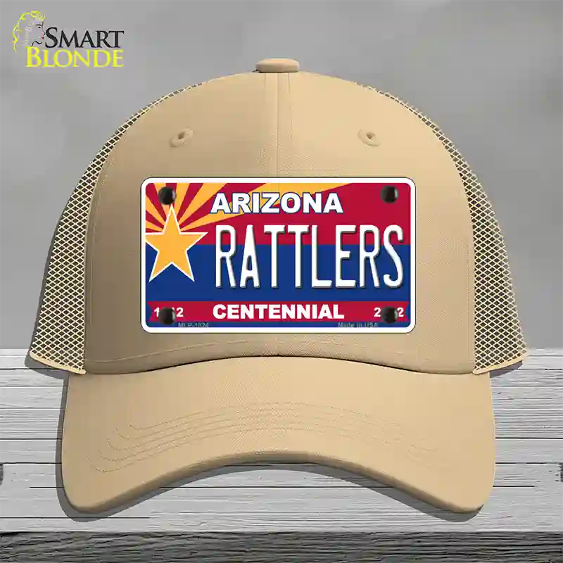 Arizona Centennial Rattlers Novelty License Plate Hat Mesh / Khaki