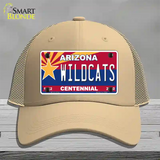 Arizona Centennial Wildcats Novelty License Plate Hat Mesh / Khaki