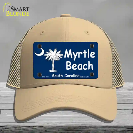 Myrtle Beach Novelty License Plate Hat Mesh / Khaki