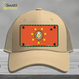 Cherokee Nation Flag Novelty License Plate Hat Mesh / Khaki