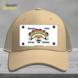 Cheyenne River Sioux Flag Novelty License Plate Hat Mesh / Khaki