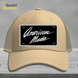 American Made Novelty License Plate Hat Mesh / Khaki