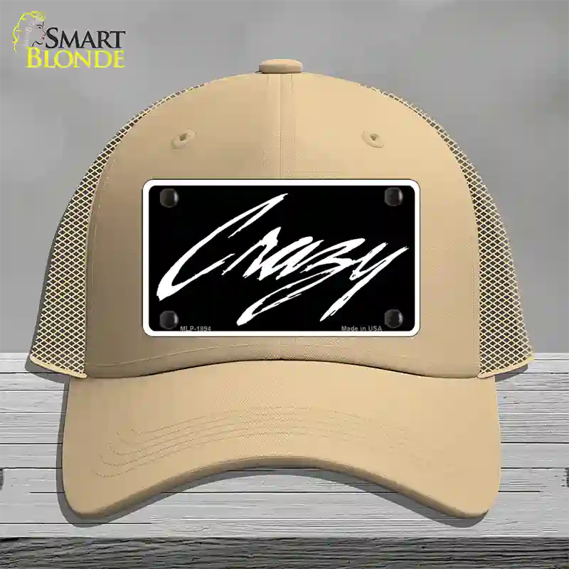 Crazy Novelty License Plate Hat Mesh / Khaki