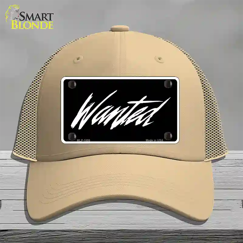 Wanted Novelty License Plate Hat Mesh / Khaki