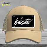 Wanted Novelty License Plate Hat Mesh / Khaki