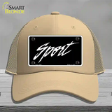 Sport Novelty License Plate Hat Mesh / Khaki