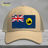 West Australia Flag Novelty License Plate Hat Mesh / Khaki