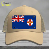 New South Wales Flag Novelty License Plate Hat Mesh / Khaki