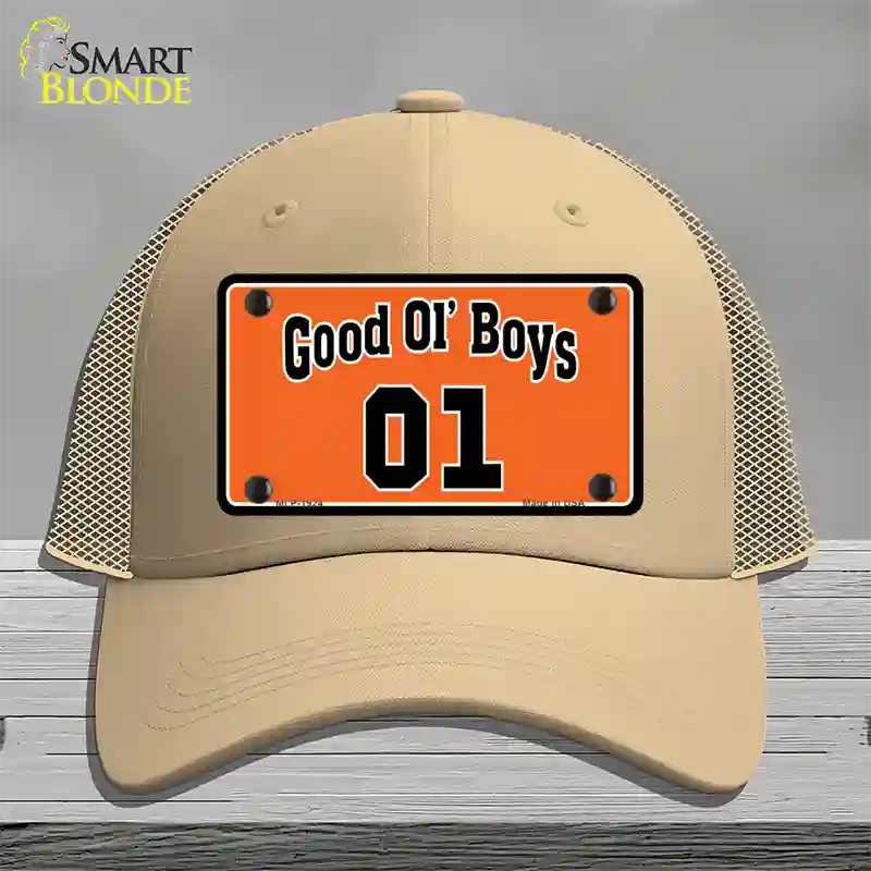 Good Ol Boys Novelty License Plate Hat Mesh / Khaki