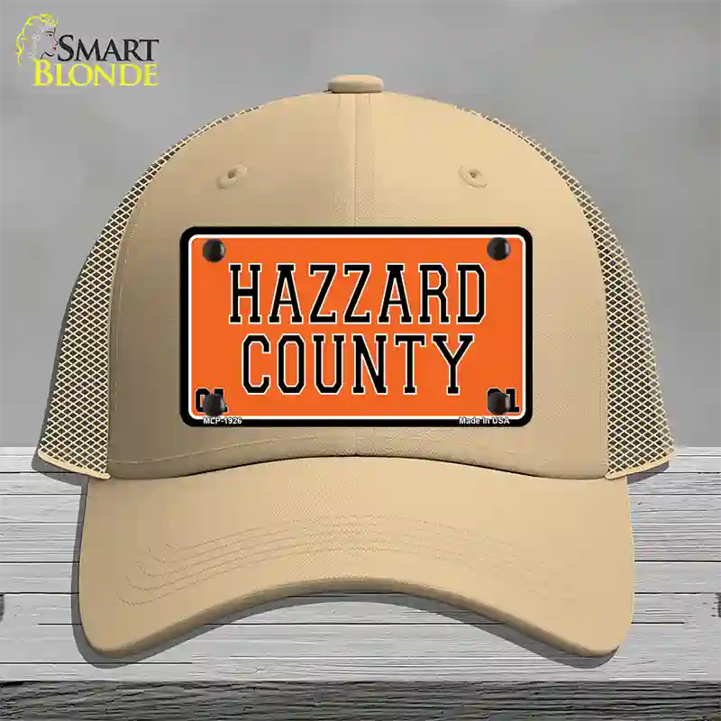 Hazard County Novelty License Plate Hat Mesh / Khaki