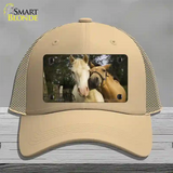 Horses Sweet On Each Other Novelty License Plate Hat Mesh / Khaki