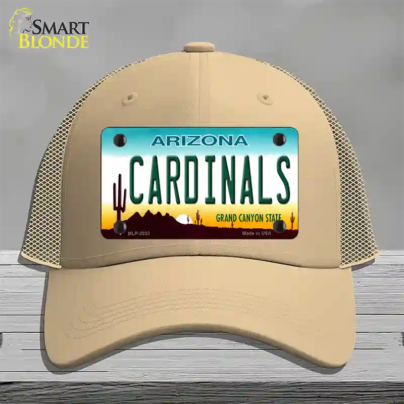 Cardinals Arizona State Novelty License Plate Hat Mesh / Khaki