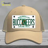 Buccaneers Florida State Novelty License Plate Hat Mesh / Khaki