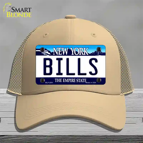 Bills New York State Novelty License Plate Hat Mesh / Khaki