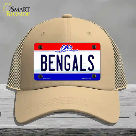 Bengals Ohio State Novelty License Plate Hat Mesh / Khaki