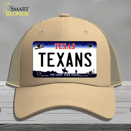 Texans Texas State Novelty License Plate Hat Mesh / Khaki