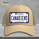 Canadiens Quebec Canada Province Novelty License Plate Hat Mesh / Khaki