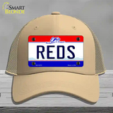 Reds Ohio State Novelty License Plate Hat Mesh / Khaki