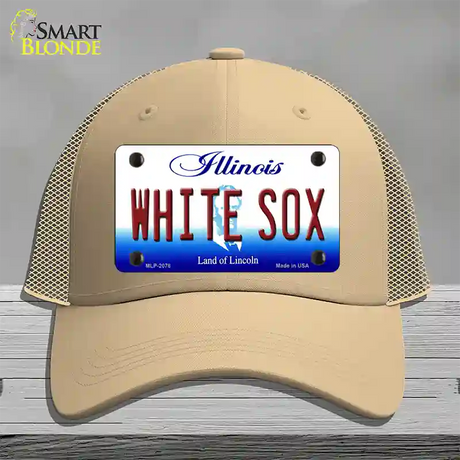 Whitesox Illinois State Novelty License Plate Hat Mesh / Khaki