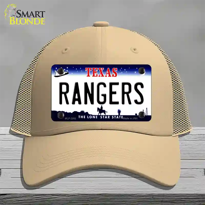 Rangers Texas State Novelty License Plate Hat Mesh / Khaki