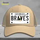 Braves Georgia State Novelty License Plate Hat Mesh / Khaki