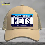 Mets New York State Novelty License Plate Hat Mesh / Khaki