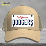 Dodgers California State Novelty License Plate Hat Mesh / Khaki