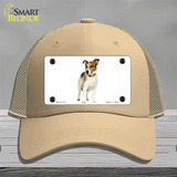 Jack Russell Terrier Dog Novelty License Plate Hat Mesh / Khaki