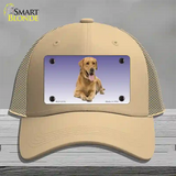 Yellow Labrador Retriever Dog Novelty License Plate Hat Mesh / Khaki