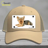 Yorkshire Terrier Dog Novelty License Plate Hat Mesh / Khaki