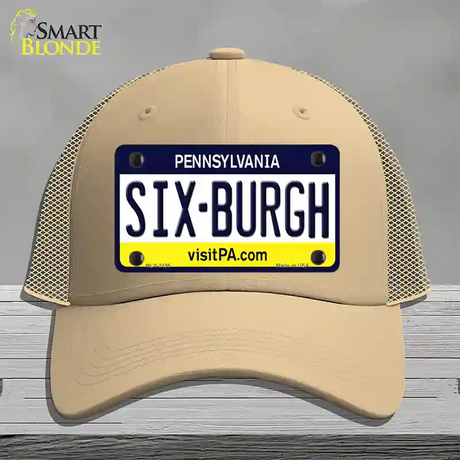 Sixburgh Pennsylvania Steelers Novelty License Plate Hat Mesh / Khaki