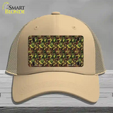 Camouflage Novelty License Plate Hat Mesh / Khaki