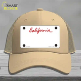 California State Blank Novelty License Plate Hat Mesh / Khaki