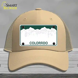 Colorado Green State Blank Novelty License Plate Hat Mesh / Khaki