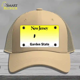 New Jersey State Blank Novelty License Plate Hat Mesh / Khaki