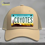 Coyotes Arizona State Novelty License Plate Hat Mesh / Khaki