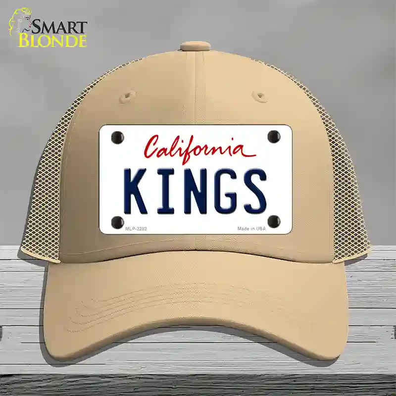 Kings California State Novelty License Plate Hat Mesh / Khaki