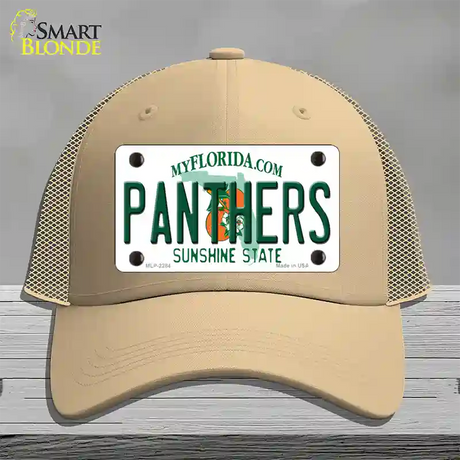 Panthers Florida State Novelty License Plate Hat Mesh / Khaki