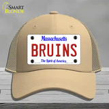 Bruins Massachusetts State Novelty License Plate Hat Mesh / Khaki