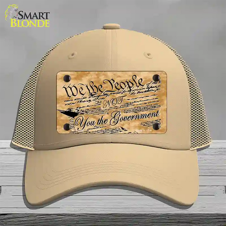 We The People Novelty License Plate Hat Mesh / Khaki