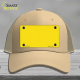 Yellow Solid Novelty License Plate Hat Mesh / Khaki