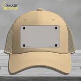 Gray Solid Novelty License Plate Hat Mesh / Khaki