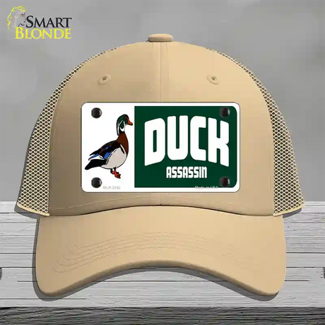 Duck Assassin Novelty License Plate Hat Mesh / Khaki